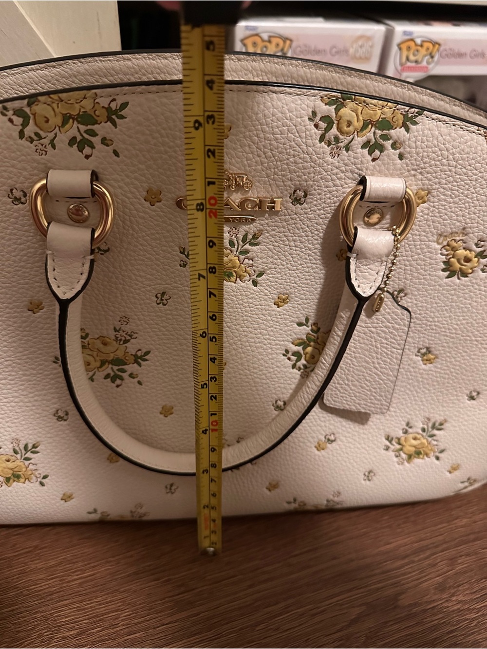 Coach Cream Floral Leather Satchel and Wallet Set - Coach Savannah - Picture 9 of 9